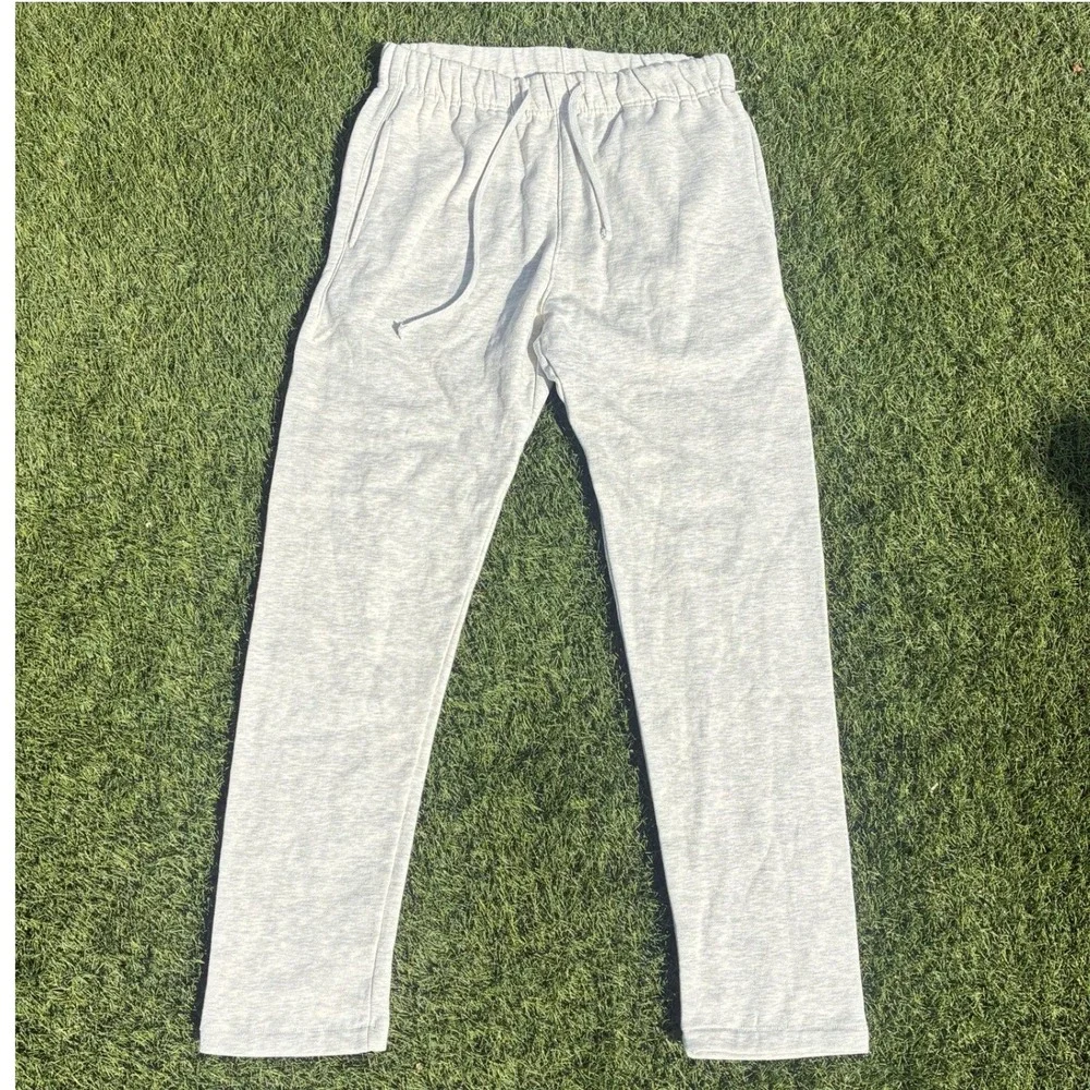 MNML Mens Medium Light Gray Heather Sweatpants Straight Leg Joggers Pockets
